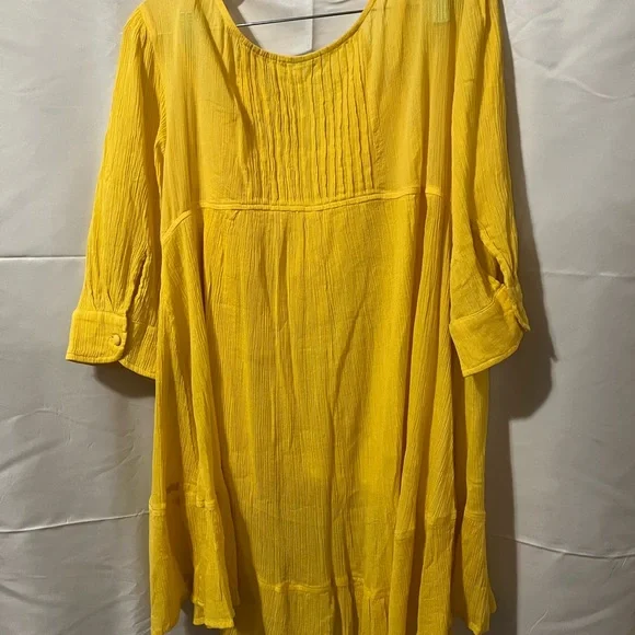 eShakti Yellow Embroidered Tunic Dress. Never worn. Excellent condition. - Picture 7 of 15